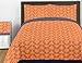 Sweet Jojo Designs Orange and Navy Fabric Memory/Memo Photo Bulletin Board for Arrow Collection