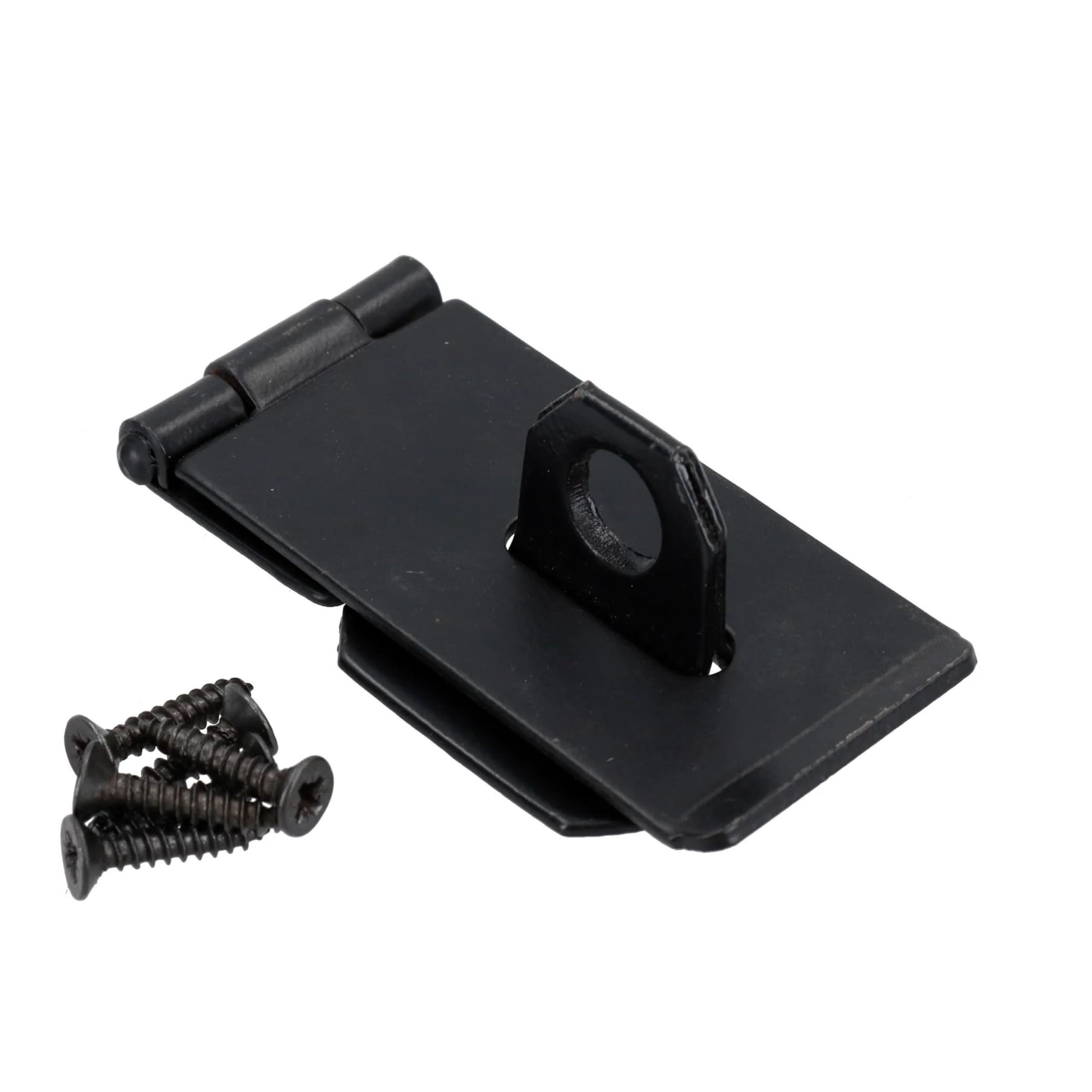 Merriway BH04256 75mm (3 inch) Black Safety Hasp and Staple