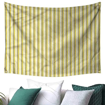 Amazon Com Yellow Wall Art Tapestry Stripes In Soft Colors