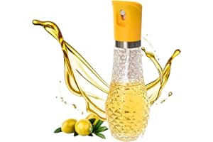BAOLONG Olive Oil Sprayer for Cooking Olive Oil Mister for Air Fryer Oil Spray Spritzer Oil Dispensing Glass Bottle Kitchen Gadgets for BBQ,Salad,Baking,Grill 260ml （Yellow）