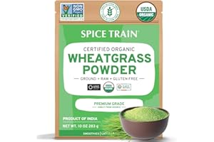 HANDPICK USDA Organic Wheatgrass Powder (10oz) Rich Green Powder - Lab Tested | 100% Whole Leaf | Gluten Free, Non-GMO | No Sugar, No Artificial Ingredients | Resealable Ziplock Pouch