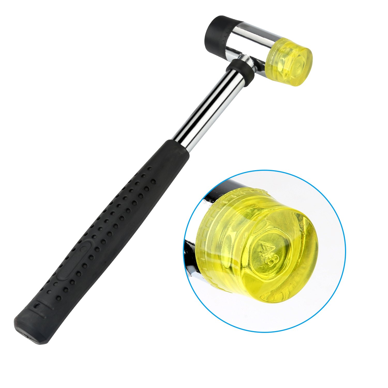 Accmor Ring Sizer Measuring Tool Including Ring Mandrel, Ring Gauge Finger Sizer & Rubber Jewelry Hammer, Metal Ring Measurement Maker Kit Ring Sizing Stick for Man Women Jewelry Making