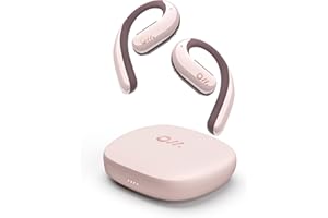 Oladance OWS Pro Open Ear Bluetooth Headphones with Multipoint Connection, Up to 58 Hours Playtime Air Conduction Headphones with Charging Case, Android&iPhone Compatible, Sound Pink