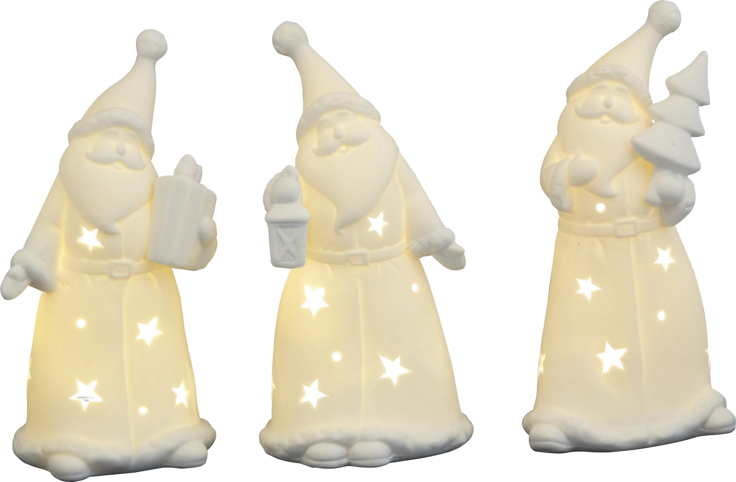 HGD CS24-1260-SET Christmas Decoration, Wood, Large, Coloured