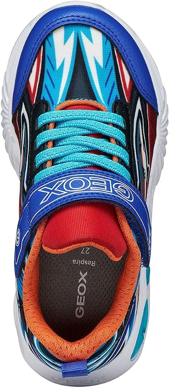 J Assister Boy B Sneaker, Royal/Orange, 34 EU
