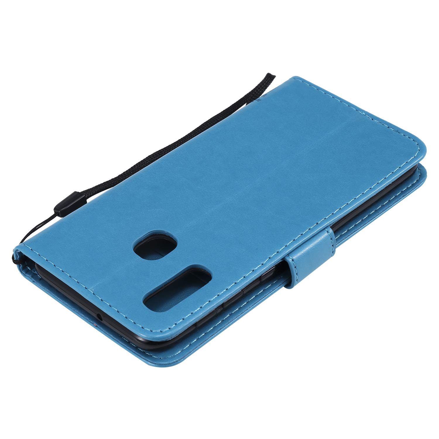 AILRINNI Case for Samsung Galaxy A20e - Premium Leather Flip Wallet Phone Case Cover Design for Samsung Galaxy A20e [Card Slots] [Magnetic Closure] [Kickstand] - Blue