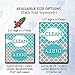 Clean Dirty Dishwasher Magnet Sign for Dishes - Elegant Quatrefoil Moroccan Trellis Modern Pattern - AQUA BLUE/GREY - 2.5 x 2.5 - Housewarming, Bridal Registry & Gag Gift Idea Stocking Stuffers