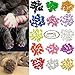 Johomoon 100Pcs Colorful Cats Paws Grooming Nail Claw Cap + 5Pcs Adhesive Glue + 5Pcs Applicator Soft Rubber Pet Nail Cover