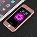 iPhone 6S Case, iCoverCase Ultra-thin Hard Hybrid PC 360 All Round Body Coverage Protective Case Skin Cover with Tempered Glass Screen Protector for Apple iPhone 6s/6 4.7 inch (Rose Gold)