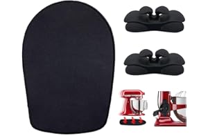 OUDIZZ Sliding Mats for Kitchen aid Head Stand Mixer with 2 Black Kitchen Accessories,Mixer Mover Slider Mat Pad for Kitchenaid 4.5-5 Qt Tilt-Head Stand,Kitchen aid Mixers Accessories