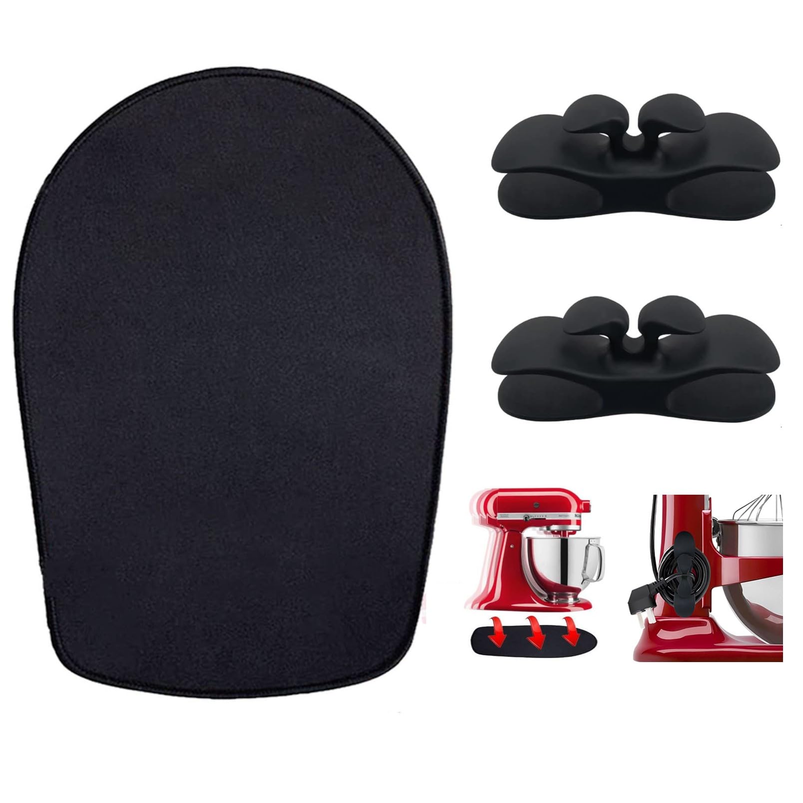 Photo 1 of Mixer Slider Mat for Kitchen aid Stand Mixer With 2 Black Mixer Accessories,Kitchen aid Mixer Slider Mat Compatible with Kitchen aid 4.5-5 Qt Tilt-Head Stand Mixer