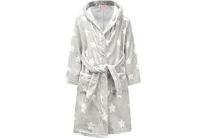 QPANCY Girls Robe Kids Bathrobes Soft Plush Fleece Pajamas Sleepwear