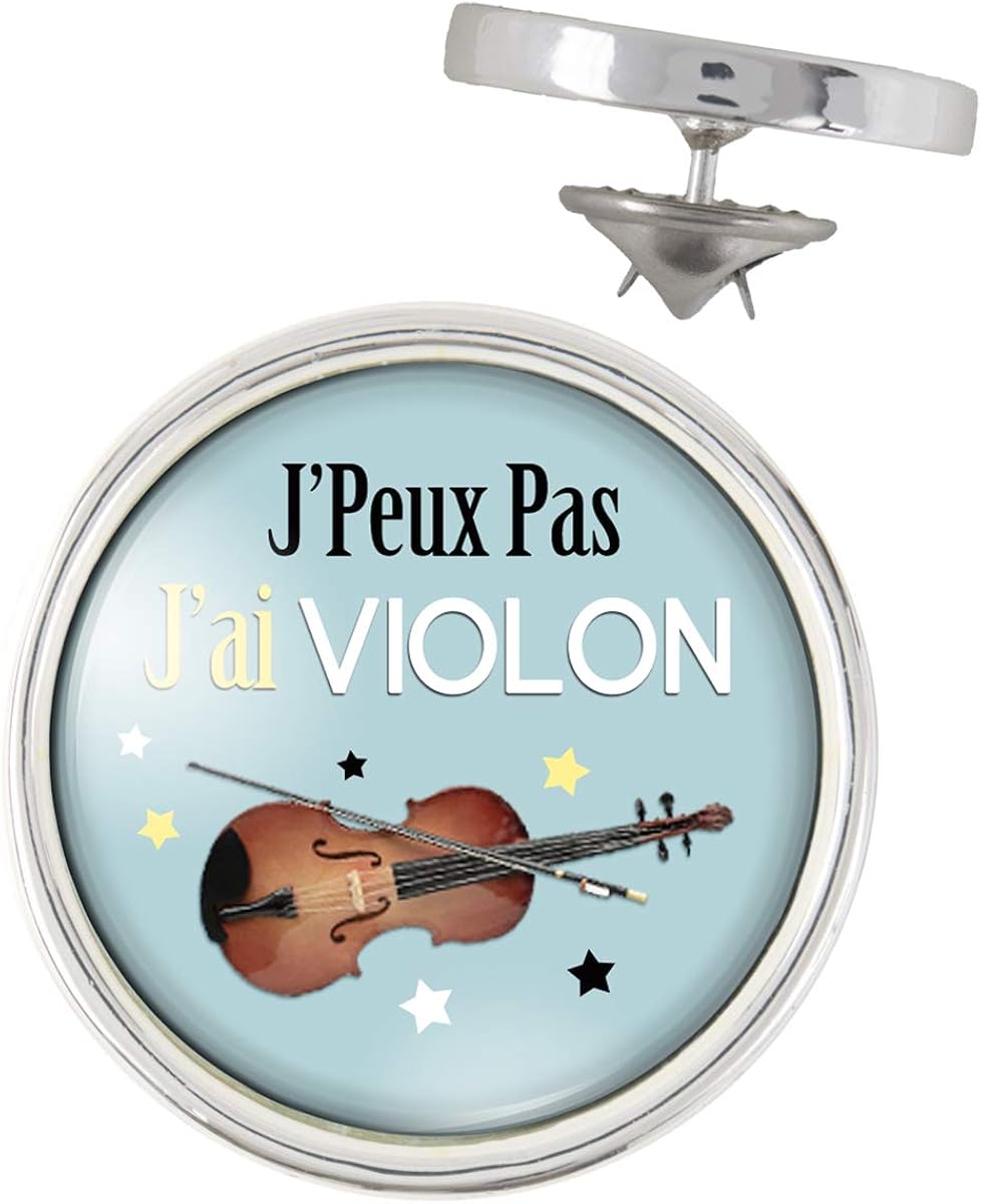 Pin S Argente 20mm J Peux Pas J Ai Violon Instrument Musique Humour Excuse Alibi Idee Cadeau Pins Bouton Epinglette Amazon Fr Bijoux