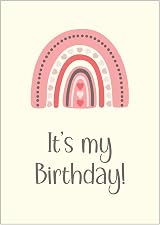 PartiKraft Pink Rainbow Heart Invitations A6 Card (12 Pack) with Bright Pink view 3