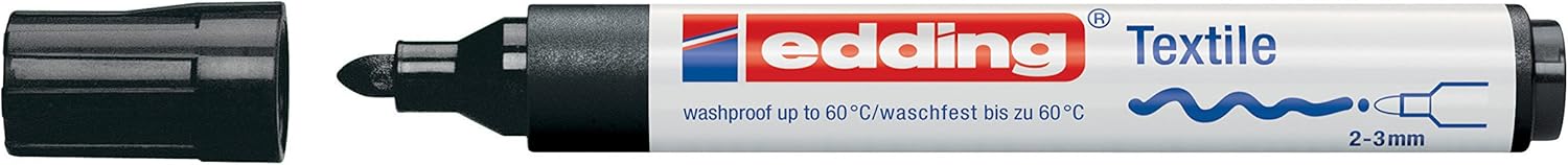 Edding 2-3 mm Round Tip Textile Marker - Black