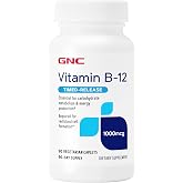 GNC Vitamin B-12 1000mcg, Supports Energy Production, 90 Caplets | Supports Carbohydrate Metabolism and Energy Production, Aids Red Blood Cell Formation, Kosher, Vegetarian, Gluten-Free