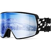 SNOWER Ski Goggles – Anti-Fog, HD OTG Snow Goggles with UV400 Protection, Snowboard Goggles for Men, Women, and Youth