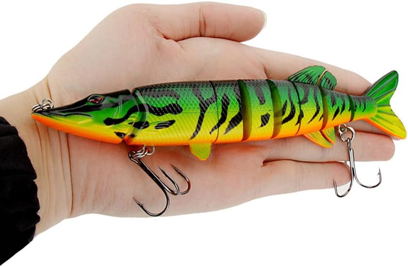 Fishing Lure Swimbait Crankbait 20cm 66g 8-segement Multi Jointed Pike Carp Pesca Hard Bait Fish Treble with Artificial Hooks