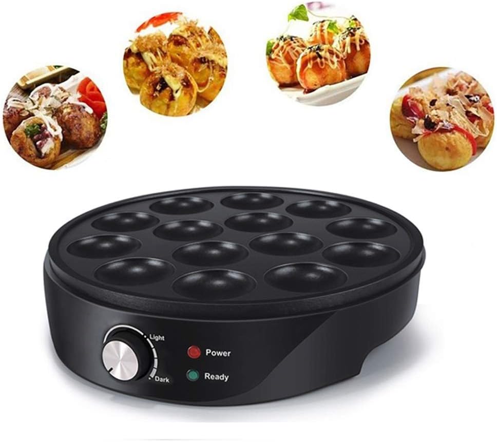 XHLLX Takoyaki Maker Easy And Simple To Operate Home Electric Machine To Make Japanese Takoyaki Octopus Ball Pan 14Slots,A