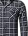 Youstar Men's Plaid Flannel Long Sleeves Button Closure Detachable Hoodie Shirt