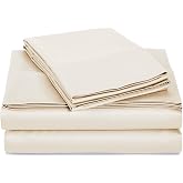 PLUSHY COMFORT Luxury Full Sleeper Sofa Bed Sheet Set, I100% Egyptian Cotton, 600 Thread Count - Ivory Plain Color, Soft Fabric, Size (54 x 72 +6 Inch Deep Pocket), 4 Pcs Sleeper Sofa Sheet Set