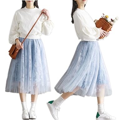 Amazon ノーブランド品 レディース Tシャツ スカート 2点セット