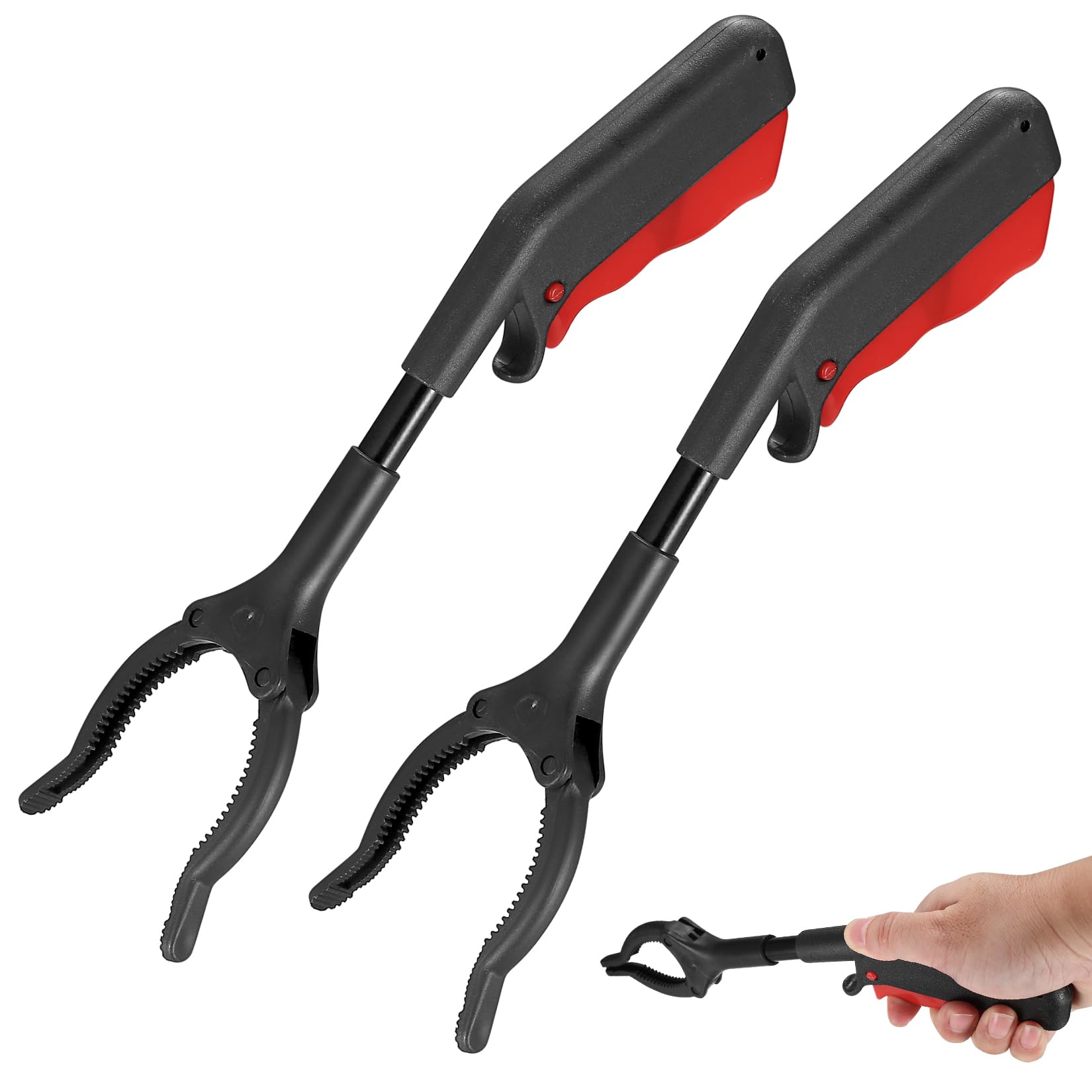2 Pcs Short Litter Pickers Grabber Sticks, 29cm/11.4 Inch Helping Hand Grabbers for Disabled Grabber Stick for Disabled Adults Elderly, Pick Up Stick Grabber, Rubbish Picker Grabber Tool