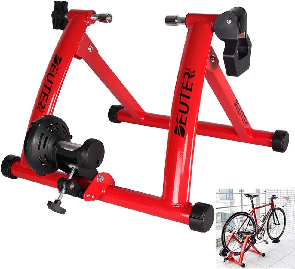 Cacoffay Portable Indoor Bike Trainer Stand, Heavy Duty Stable Bike Stationary Riding Stand