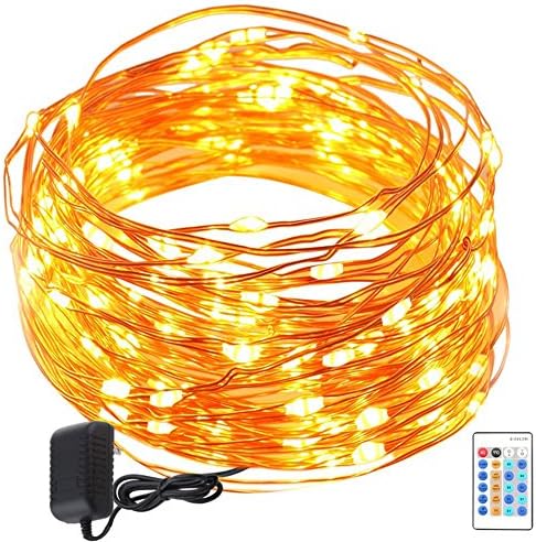 LynkNova 2016 Dimmable Led String Lights, 200 Leds Twinkle lights 66 ft Copper Wire Lights for Indoor Outdoor, Christmas Decorative Lights for Seasonal Holiday( Warm White )