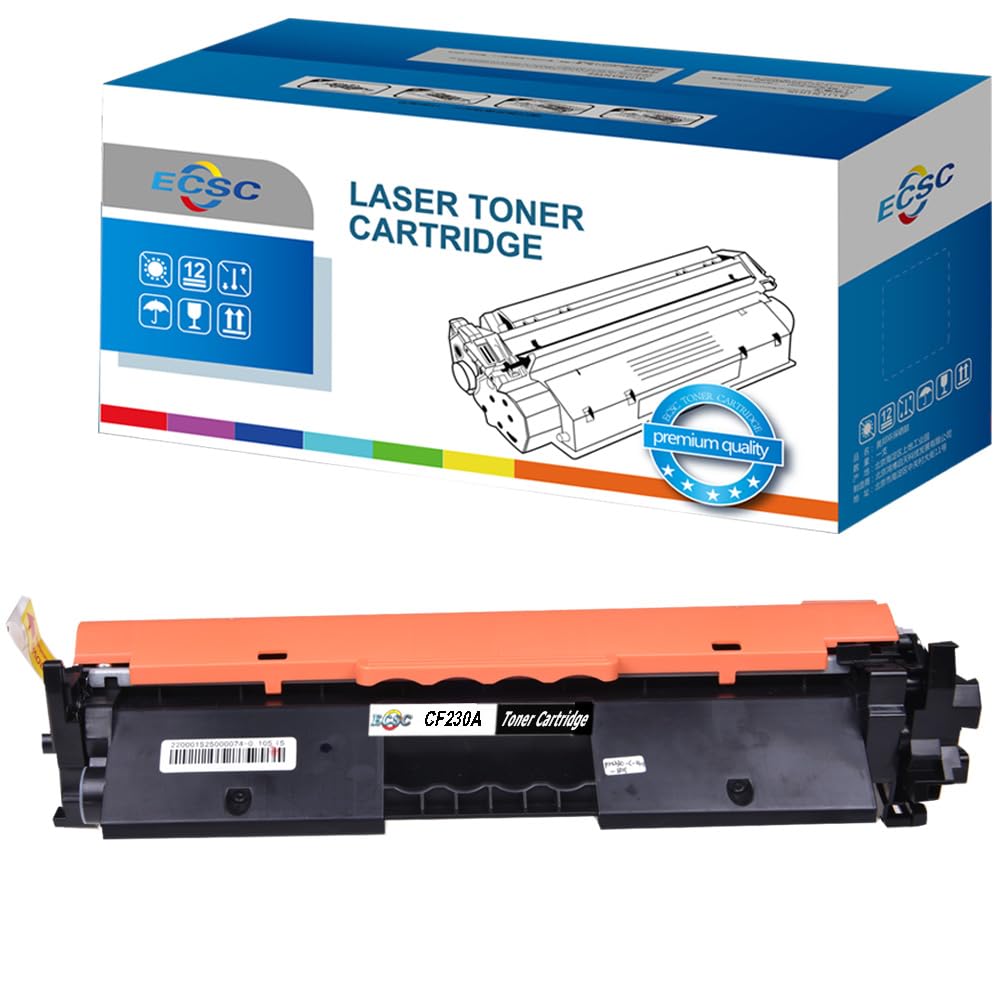 ECSC Compatible Toner Cartridge Replacement for HP LaserJet Pro M203 M203dn M203dw, MFP M227 M227fdn M227fdw M227sdn CF230A with Chip (Black, 1-Pack)