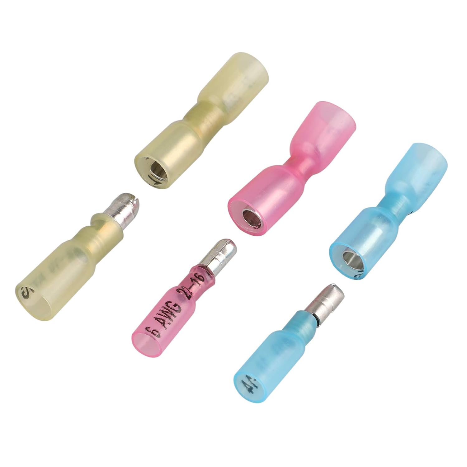 EEEkit 100pcs Heat Shrink Bullet Connectors, Female & Male Bullet Butt Crimp Terminals Assortment Kit - Image 3