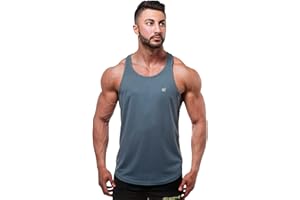 Jed North Men's Quick Dry Microfiber Bodybuilding Stringer Tank Top Y-Back Racerback
