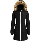 wantdo Womens Long Winter Coats Warm Puffer Jacket Coat with Hood Parkas
