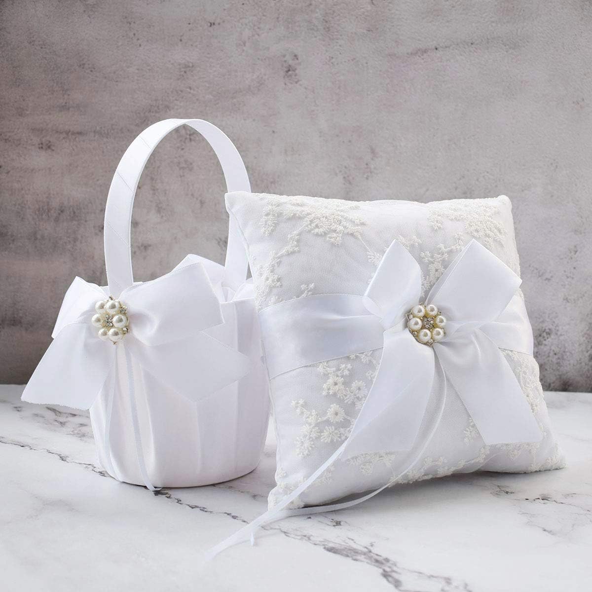 flower girl basket and ring pillow