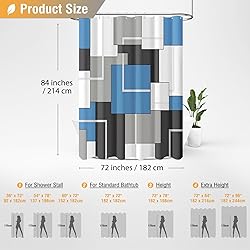 BTTN Extra Long Shower Curtain - 72 x 84 Inch