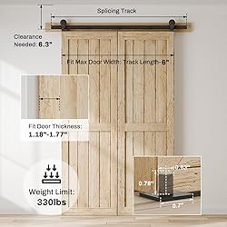 AONAYIOA 36"/3FT Bi-Folding Sliding Barn Door