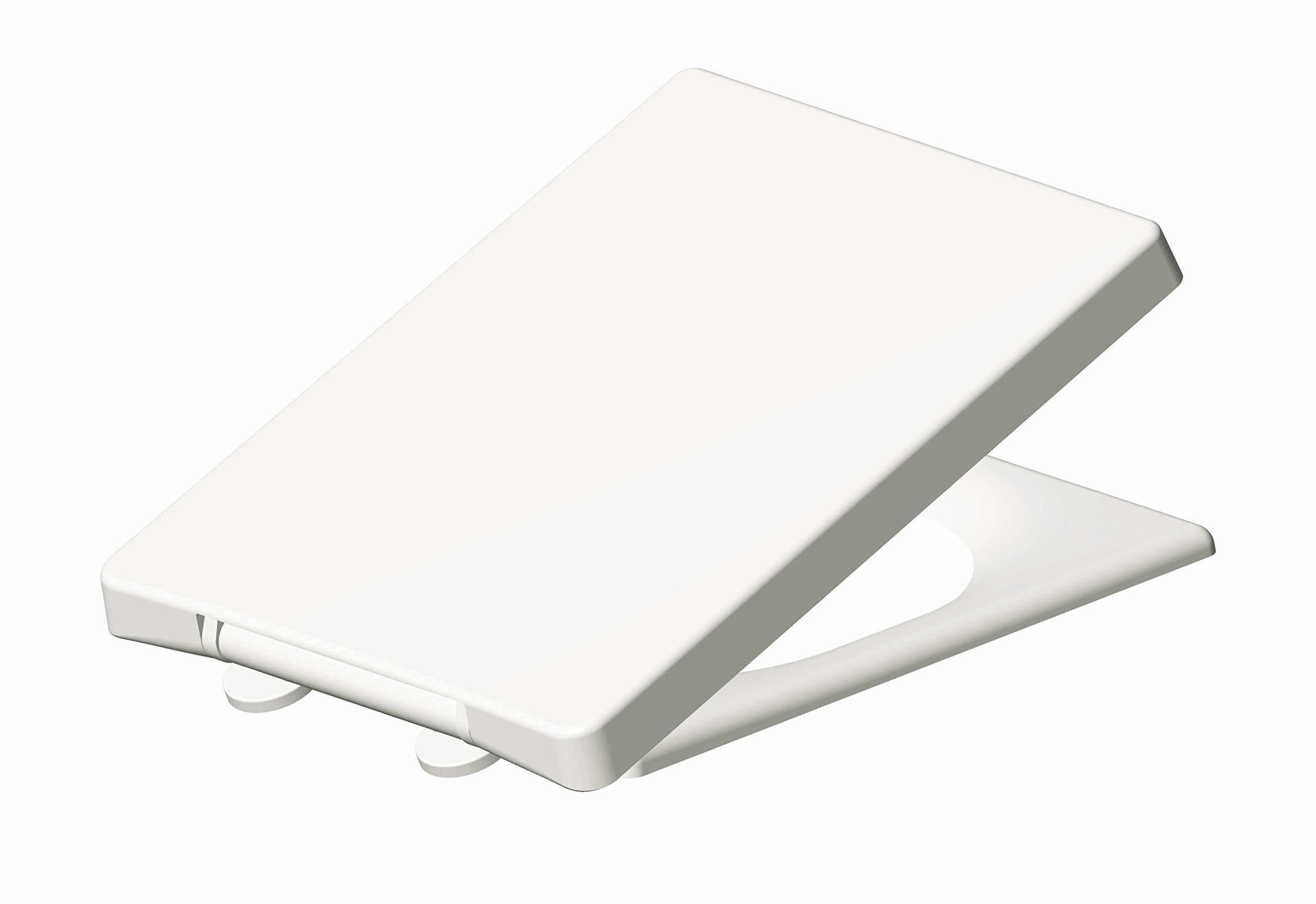 Grünblatt Toilet Seat 515207 Suitable for Keramag Preciosa II, Soft-Close Mechanism and Removable for Cleaning, Duroplast, White