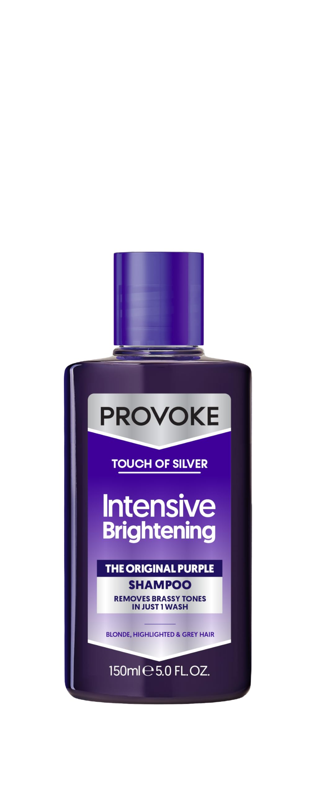PROVOKE Touch Of Silver Brightening Purple Shampoo 150 ml, Neutralises Yellow and Orange Tones, Formulated With Violet and Blue Pigments — image 1