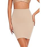 AliyaFeng High Waist Half Slips Shapewear for Women Under Dress Shapewear Slip Skirt Tummy Control Body Shaper Skirt