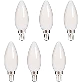 HOLA LED Candelabra Bulb, 40W Equivalent LED Chandelier Bulb, Dimmable LED Lamp Bulb E12 Base, Cool White 4000K LED Filament 