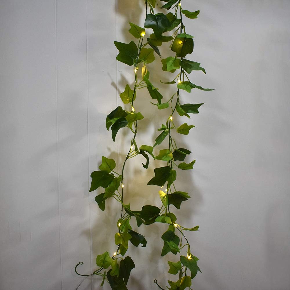 buywin Ivy Vine Fairy String Lights, Artificial Leaves Garland Light Strings - Image 5