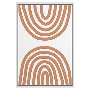 SIGNWIN Framed Canvas Wall Art Nordic Rainbow Canvas...