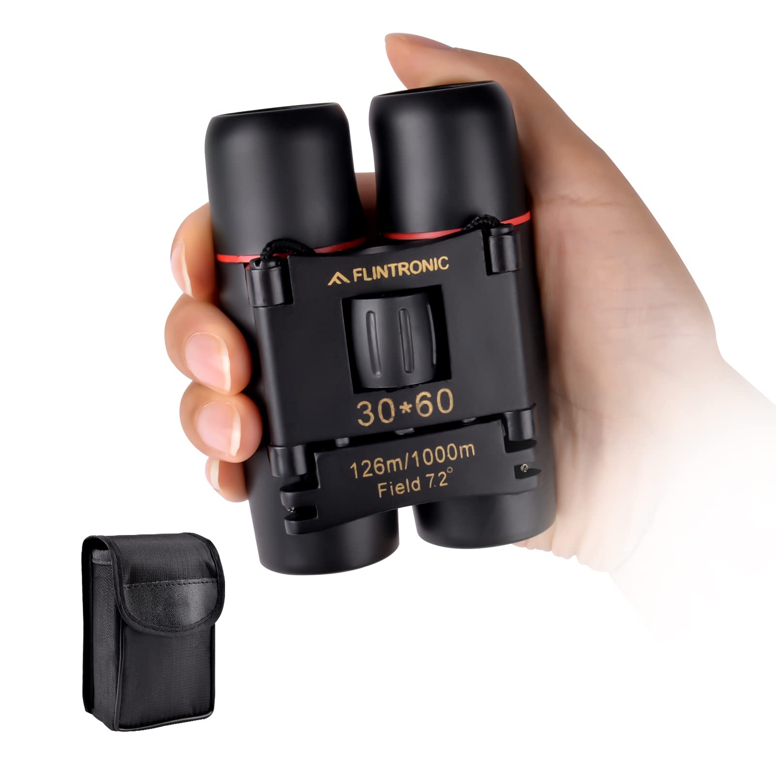 Flintronic 30 x 60 HD Telescope Mini Binoculars Waterproof Portable, Foldable Compact Pocket Size Small and Lightweight for Adults Hunting, Sightseeing, Bird Watching, Hiking, Camping