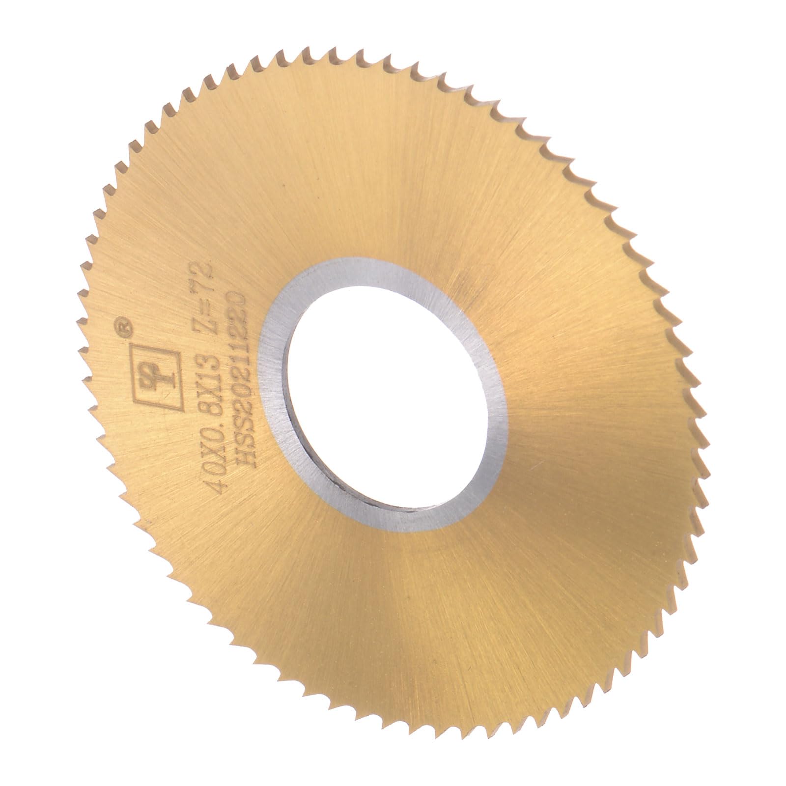 CoCud Circular Saw Blade, 40mm Dia 13mm Arbor 0.8mm Thick 72 Tooth, 6542 High Speed Steel (HSS) Wood Cutting Table Saw Blades Gold - (Applications: for Metal Woodwork Plastic Aluminum)