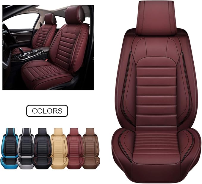 OASIS AUTO Leather Car Seat Covers, Faux Leatherette