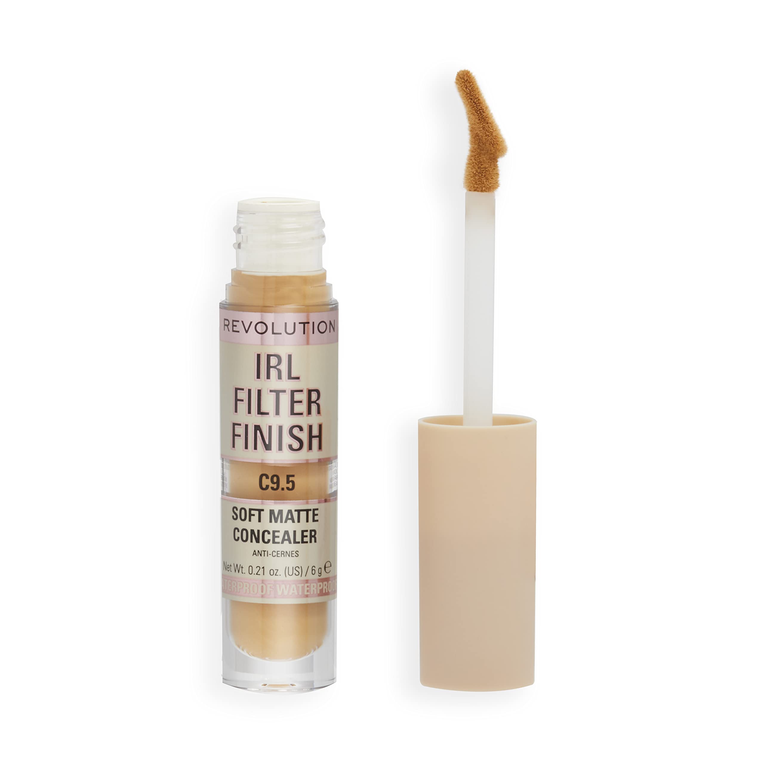 Makeup Revolution, IRL Filter Finish Concealer, Medium to Full Coverage, C9.5, 6g