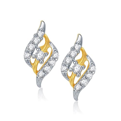 VK Jewels Fashionable Gold and Rhodium plated Earrings - ER1042G [VKER1042G]