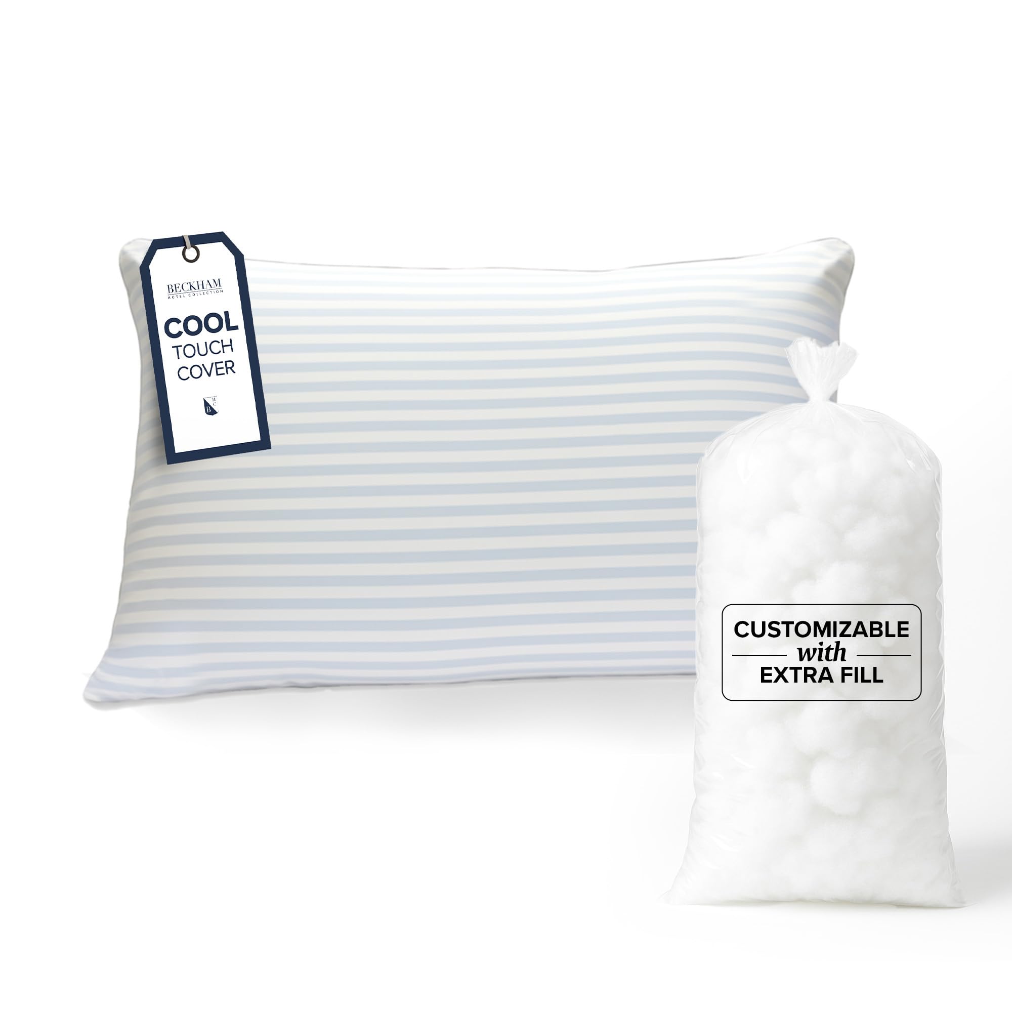 Photo 1 of ***LIKE NEW/OPEN BOX***
Beckham Hotel Collection Summer Sanctuary King Pillow - Cooling Qmax Adjustable Down Alternative Pillow w/Extra Fill, Ideal for Side Back Stomach Sleepers