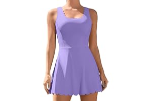 ATTRACO Women Tennis Dress with Shorts Workout Golf Skirts with Pockets Athletic Dresses