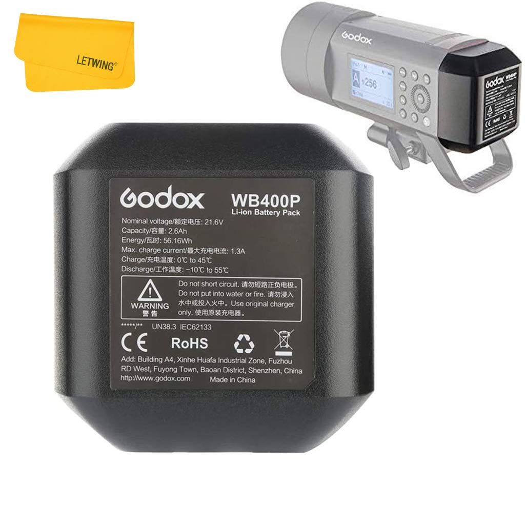 Batteria Ricambio Per Godox AD400Pro - WB400P, 21.6V 2600mAh, Per Flash Da Studio - Foto 4
